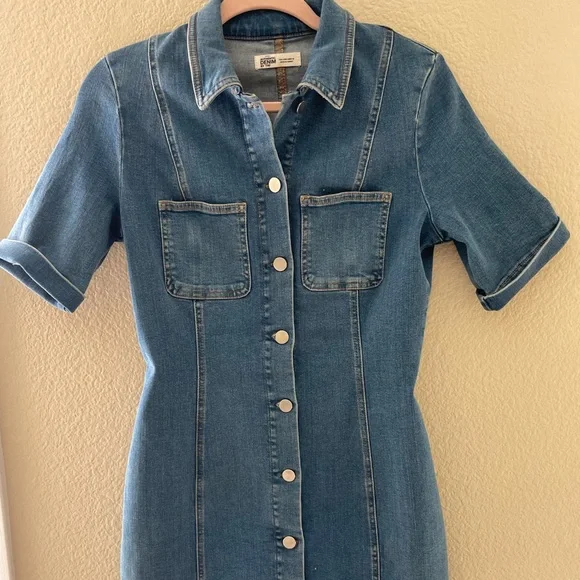 Zara Jeans Material Dress ZARA NEW WOMAN SHORT PATCHWORK DENIM